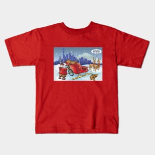 Santa's Bike Rack Kids T-Shirt